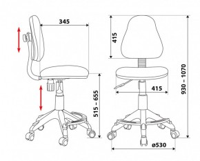 Кресло детское Бюрократ KD-4-F/PENCIL-GN зеленый карандаши в Копейске - kopejsk.ok-mebel.com | фото 3