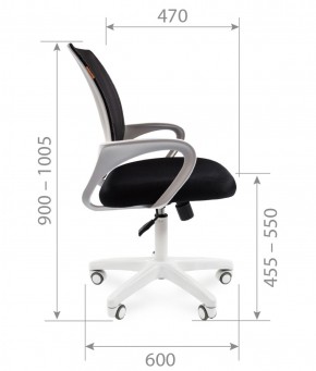 Кресло для оператора CHAIRMAN 696 white (ткань TW-19/сетка TW-69) в Копейске - kopejsk.ok-mebel.com | фото 4