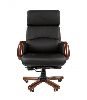 Кресло для руководителя CHAIRMAN 417 (Натуральная кожа) Черное в Копейске - kopejsk.ok-mebel.com | фото 2