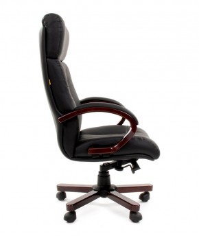 Кресло для руководителя CHAIRMAN  421 (Натуральная кожа) Черное в Копейске - kopejsk.ok-mebel.com | фото 3