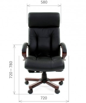 Кресло для руководителя CHAIRMAN  421 (Натуральная кожа) Черное в Копейске - kopejsk.ok-mebel.com | фото 4