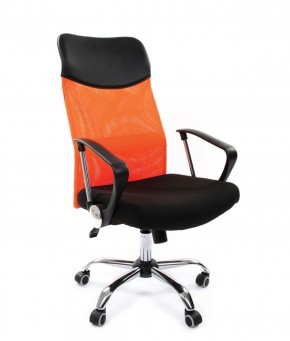 Кресло для руководителя CHAIRMAN 610 N (15-21 черный/сетка оранжевый) в Копейске - kopejsk.ok-mebel.com | фото