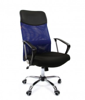 Кресло для руководителя CHAIRMAN 610 N (15-21 черный/сетка синий) в Копейске - kopejsk.ok-mebel.com | фото 1