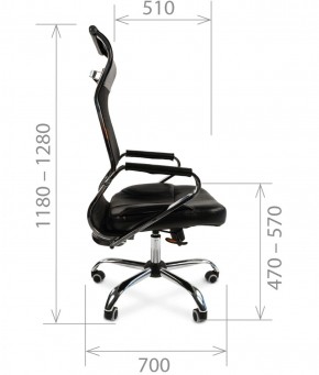 Кресло для руководителя CHAIRMAN 700 (Сетка) Черное в Копейске - kopejsk.ok-mebel.com | фото 5