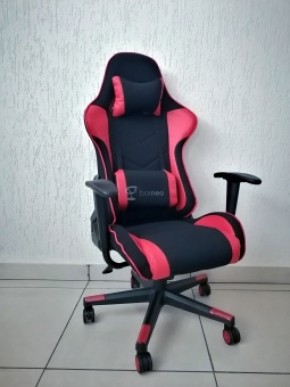 Кресло геймерское Barneo K-50 (черная сетка красные вставки) в Копейске - kopejsk.ok-mebel.com | фото