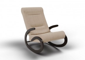 Кресло-качалка Мальта 10-Т-П (ткань/венге) ПЕСОК в Копейске - kopejsk.ok-mebel.com | фото 1