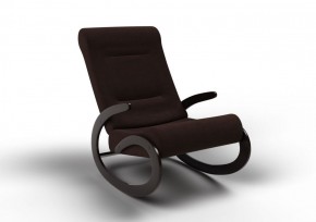 Кресло-качалка Мальта 10-Т-Ш (ткань/венге) ШОКОЛАД в Копейске - kopejsk.ok-mebel.com | фото