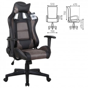 Кресло компьютерное BRABIX "GT Racer GM-100" (черное/коричневое) 531819 в Копейске - kopejsk.ok-mebel.com | фото 2