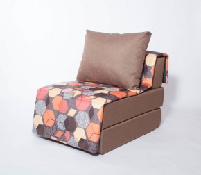 Кресло-кровать бескаркасное Харви (коричневый-геометрия браун) в Копейске - kopejsk.ok-mebel.com | фото
