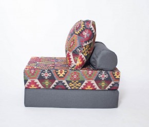 Кресло-кровать-пуф бескаркасное Прайм (мехико серый-графит) в Копейске - kopejsk.ok-mebel.com | фото