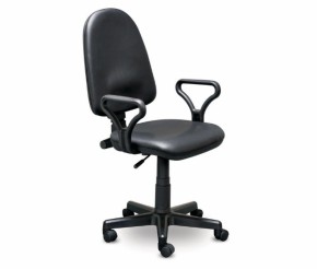 Кресло офисное Престиж+ (черный кожзам PV-1) г/п 140/ПВМ/ гольф в Копейске - kopejsk.ok-mebel.com | фото 1