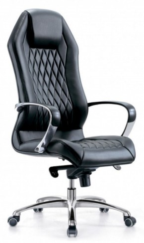 Кресло руководителя Бюрократ _AURA/BLACK черный в Копейске - kopejsk.ok-mebel.com | фото