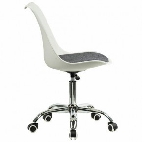 Кресло стул BRABIX "Eames MG-310 CH", хром, пластик белый, ткань серая, 532924 в Копейске - kopejsk.ok-mebel.com | фото 3