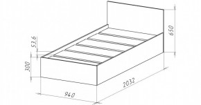 НИЦЦА-13 Кровать 900 с настилом ЛДСП (НЦ.13) в Копейске - kopejsk.ok-mebel.com | фото 3