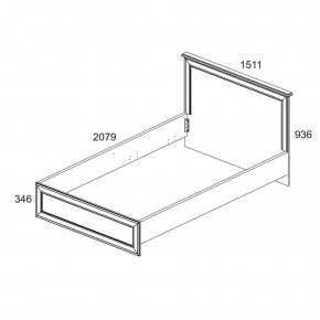 Кровать 140 с подъемником, TIFFANY, цвет вудлайн кремовый в Копейске - kopejsk.ok-mebel.com | фото 3