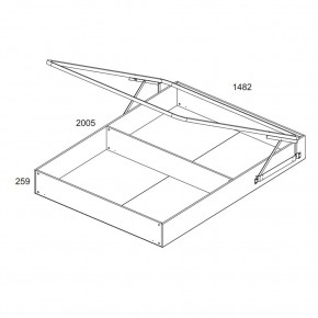 Кровать 140 с подъемником, TIFFANY, цвет вудлайн кремовый в Копейске - kopejsk.ok-mebel.com | фото 4