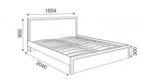 Кровать 1.6 М07 Стандарт с основанием Беатрис (Орех гепланкт) в Копейске - kopejsk.ok-mebel.com | фото