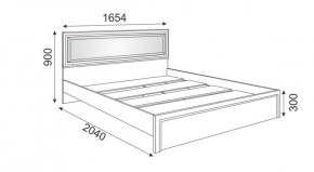 Кровать 1.6 М09 с мягкой спинкой и настилом Беатрис (Орех гепланкт) в Копейске - kopejsk.ok-mebel.com | фото