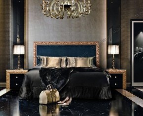 Кровать 2-х спальная (1,6 м) Тиффани Premium черная/золото с мягким элементом (Антрацит) с подъемным механизмомарт (ТФКР-3[3](П) в Копейске - kopejsk.ok-mebel.com | фото 2