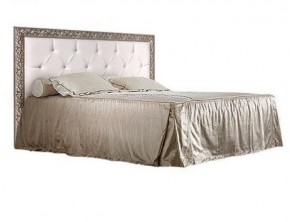 Кровать 2-х спальная (1,6 м) Тиффани штрих-лак/серебро с мягким изголовьем (ТФКР-2) в Копейске - kopejsk.ok-mebel.com | фото