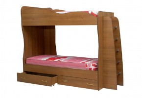 Кровать детская 2-х ярусная Юниор-1 (800*2000) ЛДСП в Копейске - kopejsk.ok-mebel.com | фото 1