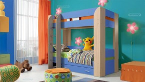 Кровать детская 2-х ярусная Юниор-6 с ящиком ЛДСП (800*1900) в Копейске - kopejsk.ok-mebel.com | фото 1