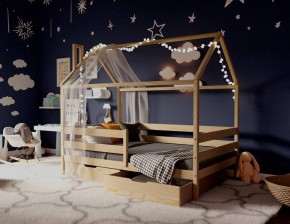 Кровать-домик 80*190 без покраски в Копейске - kopejsk.ok-mebel.com | фото