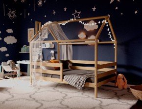 Кровать-домик 80*190 без покраски (без ящиков) в Копейске - kopejsk.ok-mebel.com | фото