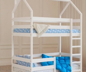 Кровать-домик двухъярусная 80*190 Белый в Копейске - kopejsk.ok-mebel.com | фото 6