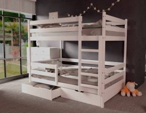 Кровать двухъярусная без крыши 80*190 Белый в Копейске - kopejsk.ok-mebel.com | фото