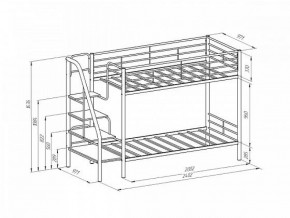 Кровать двухъярусная "Толедо" Черный/Венге в Копейске - kopejsk.ok-mebel.com | фото 2