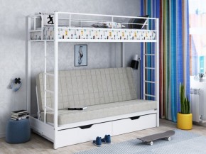 Кровать двухъярусная с диваном "Мадлен-ЯЯ" с ящиками в Копейске - kopejsk.ok-mebel.com | фото