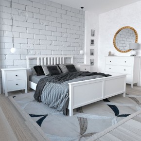 Кровать Ф-156.02 двухспальная 160х200 из массива сосны, цвет белый в Копейске - kopejsk.ok-mebel.com | фото