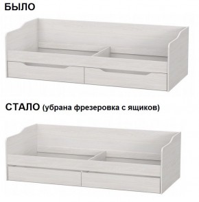 Кровать КР 1 Серия 2 + основание ДСП Лайт (Ясень Анкор светлый) в Копейске - kopejsk.ok-mebel.com | фото 2