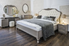 Кровать Мокко 1600 с мягким изголовьем + основание (серый камень) в Копейске - kopejsk.ok-mebel.com | фото 1