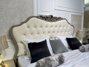 Кровать Мокко 1600 с мягким изголовьем + основание (серый камень) в Копейске - kopejsk.ok-mebel.com | фото 2