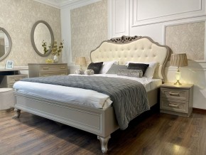 Кровать Мокко 1600 с мягким изголовьем + основание (серый камень) в Копейске - kopejsk.ok-mebel.com | фото 3