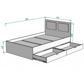 Кровать Ольга L45 (1200) 2 ящика в Копейске - kopejsk.ok-mebel.com | фото 2