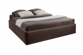 Кровать Подиум с ПМ 1400 (экокожа коричневая) в Копейске - kopejsk.ok-mebel.com | фото 1