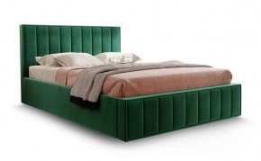 Кровать "Вена" 1400 СТАНДАРТ Вариант 1 Мора зеленый + бельевой ящик с кроватным основанием и подъемным механизмом в Копейске - kopejsk.ok-mebel.com | фото