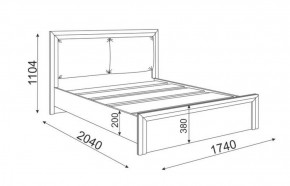 Кровать 1.6 Глэдис М31 с настилом и мягкой частью (ЯШС/Белый) в Копейске - kopejsk.ok-mebel.com | фото 3