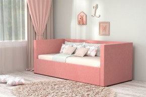 Кровать с ПМ (арт.030) (с/м 900*2000мм) (б/матр), ткань розовая в Копейске - kopejsk.ok-mebel.com | фото