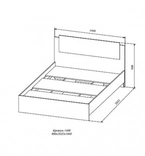 СОФИ СКР1400.1Кровать 1400 в Копейске - kopejsk.ok-mebel.com | фото 2