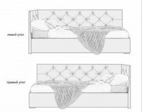Кровать угловая Лилу интерьерная +основание (90х200) в Копейске - kopejsk.ok-mebel.com | фото 2