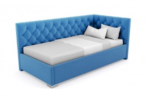 Кровать угловая Виола интерьерная +основание (80х200) 5 кат. ткани в Копейске - kopejsk.ok-mebel.com | фото