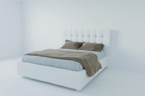 Кровать Венеция без основания 1600 (экокожа белая) в Копейске - kopejsk.ok-mebel.com | фото