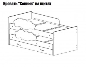 Кровать выкатная Соник (800*1900) в Копейске - kopejsk.ok-mebel.com | фото 2