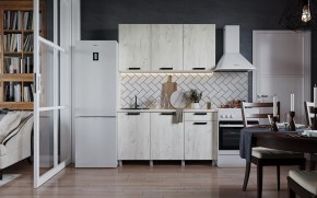 Кухня ДИОР 1500 (Белый/Дуб Крафт белый) в Копейске - kopejsk.ok-mebel.com | фото