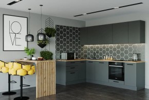 Кухня угловая Антрацит 2600х1600 (Стол. 38мм) в Копейске - kopejsk.ok-mebel.com | фото