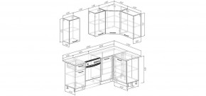 Кухонный гарнитур Антик 2000*1200 (Стол. 26мм) в Копейске - kopejsk.ok-mebel.com | фото 2